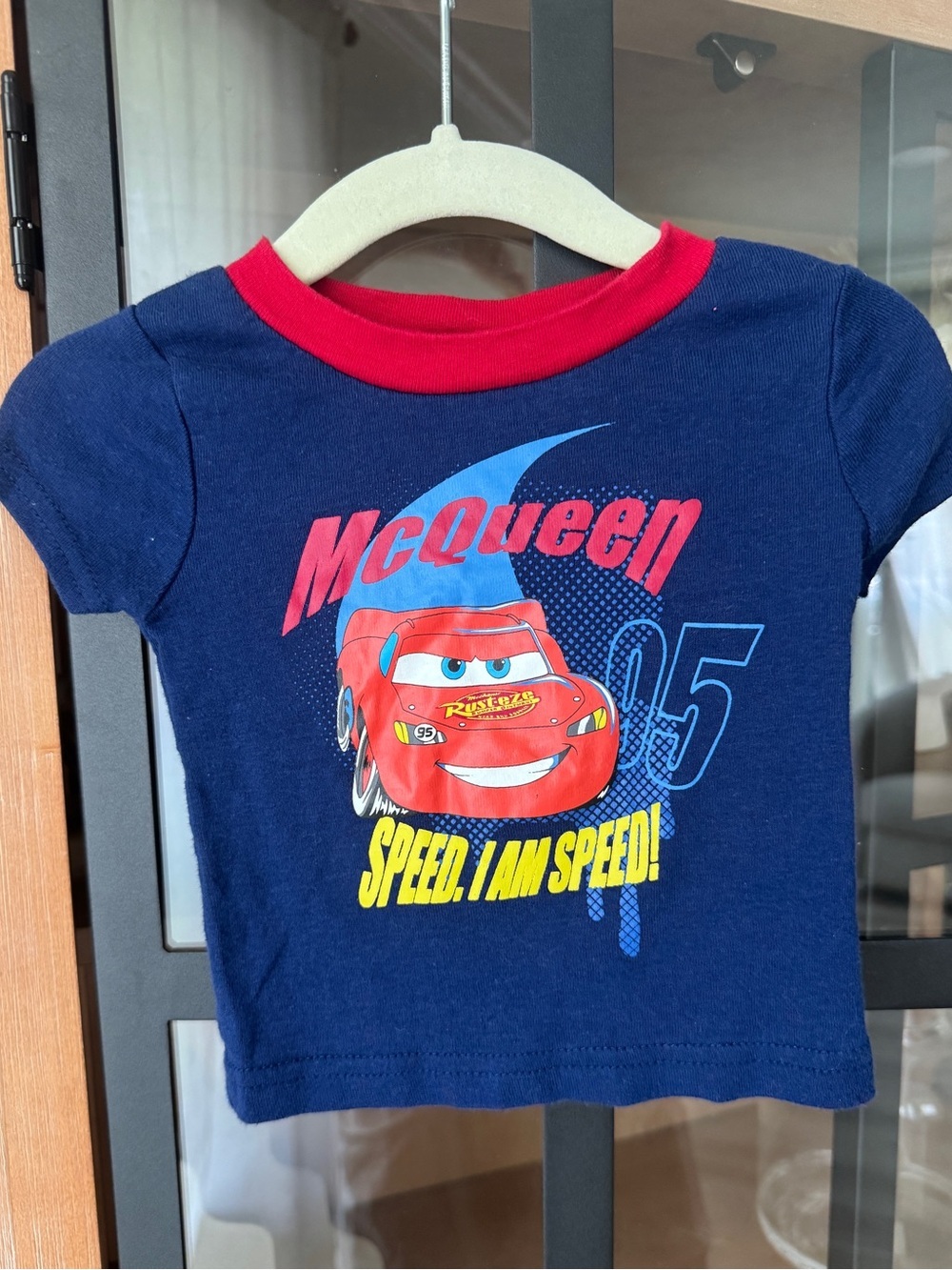 Vintage y2k Disney Pixar Cars Lightning McQueen tee tshirt speed baby toddler
